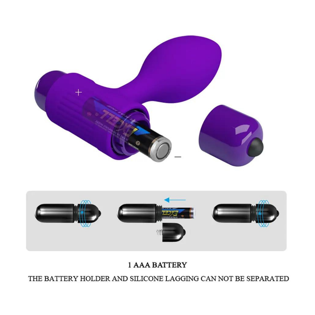 Plug Anal Vibrador Lila