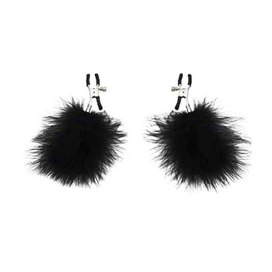 Clips para pezones con plumas