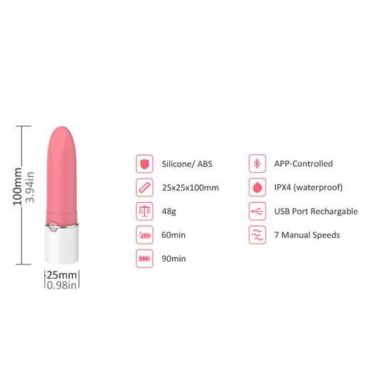 Vibrador Labial Magic Lotos Con APP