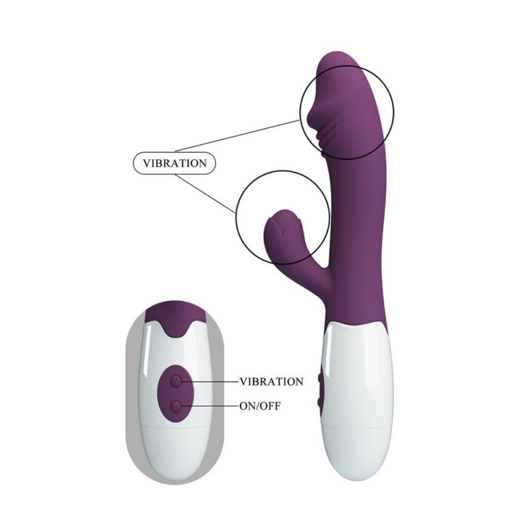 Snappy Vibrador De Doble Estimulación Burdeo