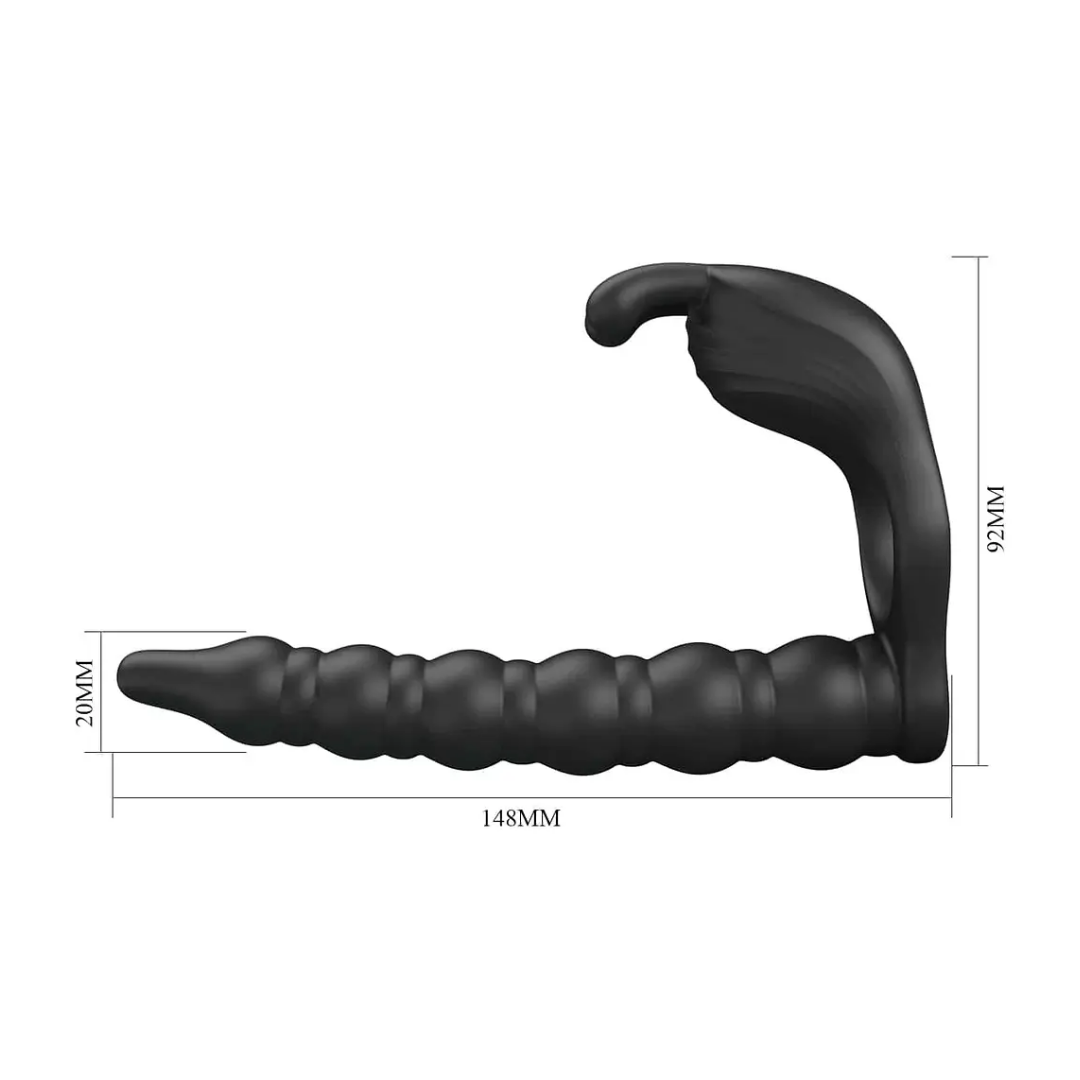 Anillo Vibrador Doble Penetración BLACKNEY