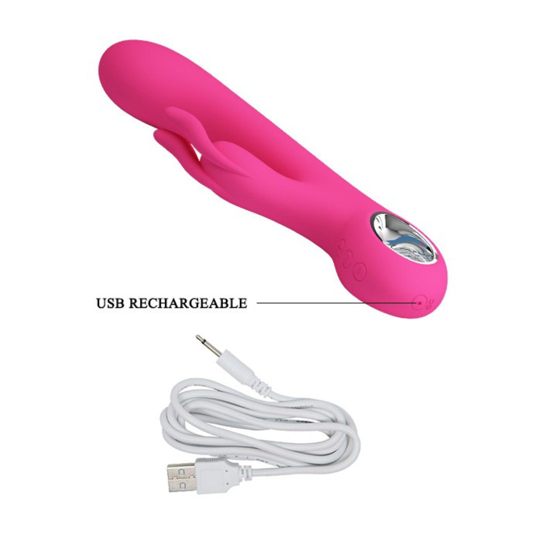 Vibrador Doble Estimulación Recargable - Rosa