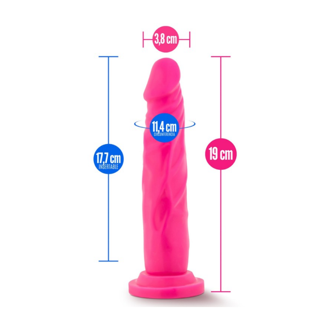Dildo Doble Densidad 19 CM Rosado Recto
