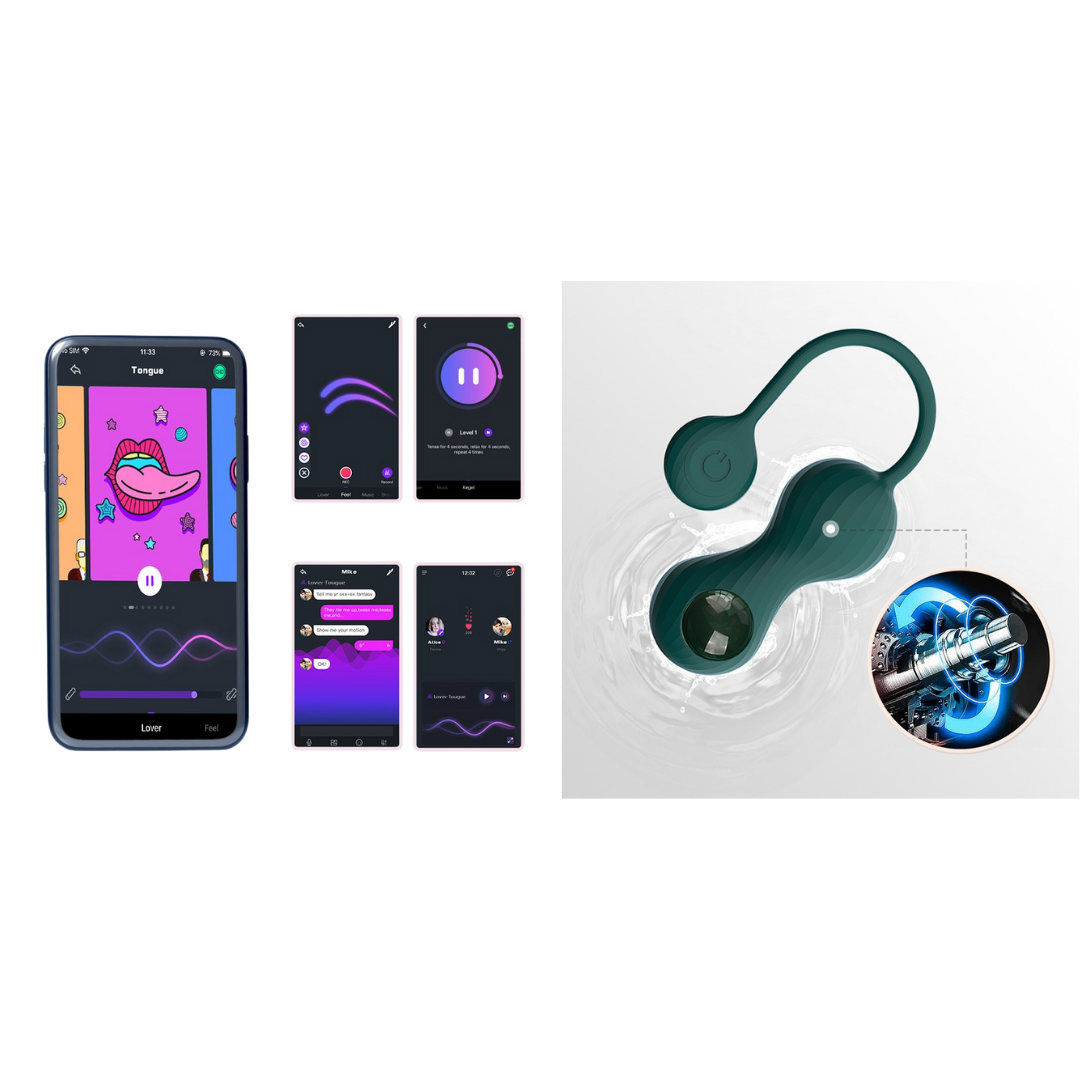 Crystal Duo Bolas Kegel Con APP