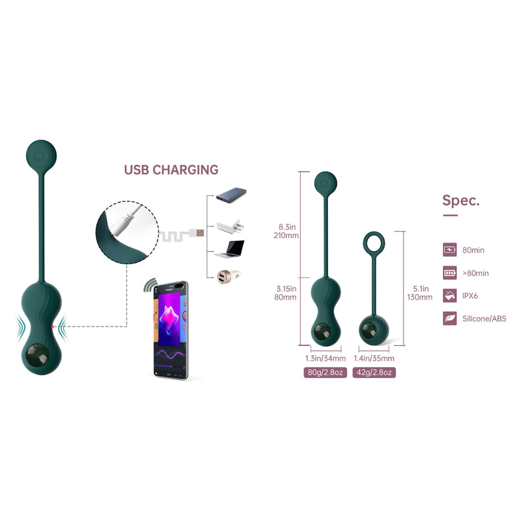 Crystal Duo Bolas Kegel Con APP