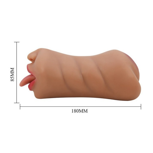 Masturbador Realista Doble Moca
