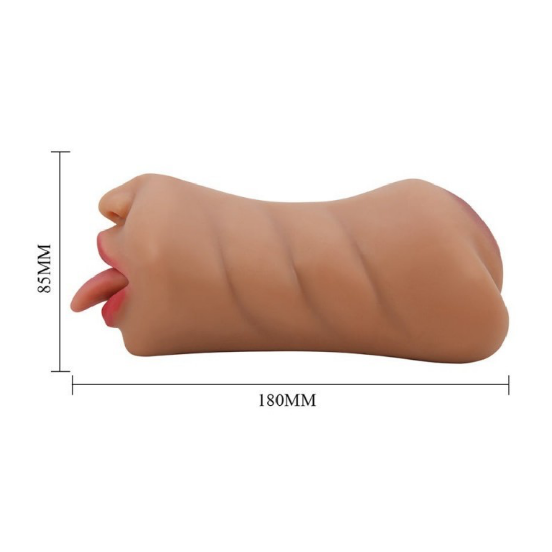 Masturbador Realista Doble Moca