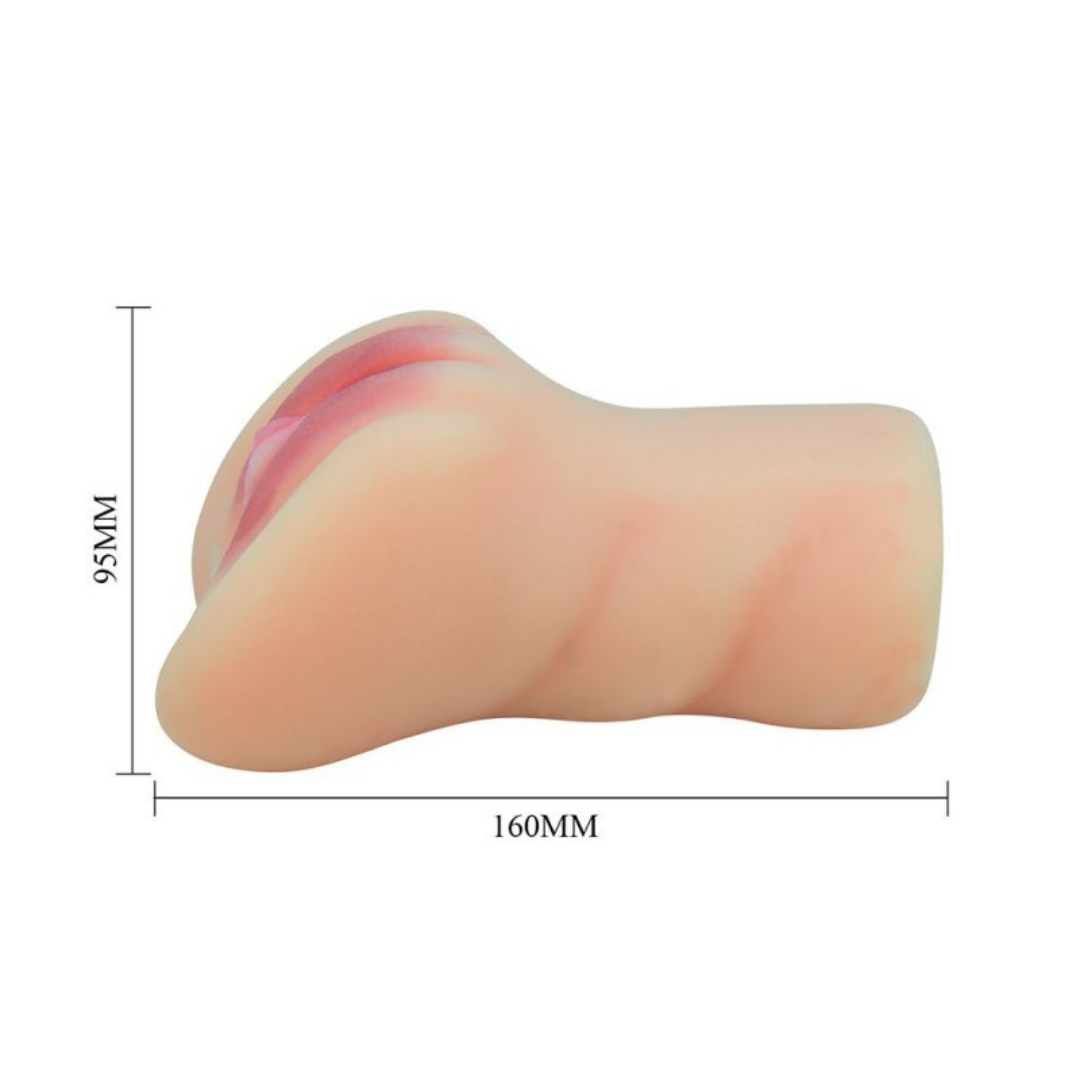 Masturbador Realistico Vagina y Ano - Vainilla