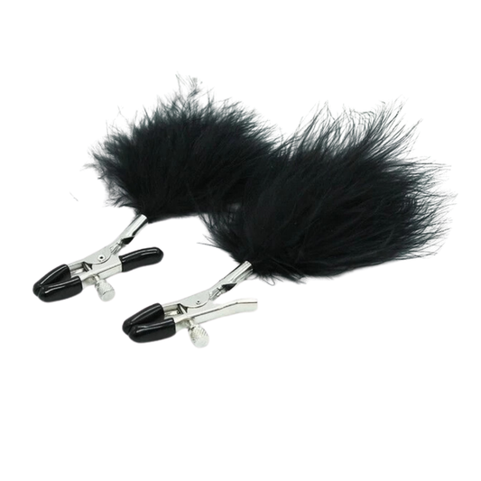 Clips para pezones con plumas