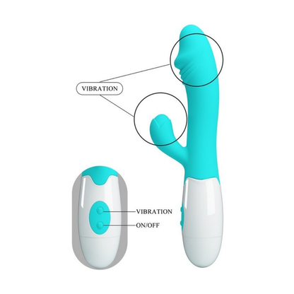 Snappy Vibrador Doble Estimulación Turquesa