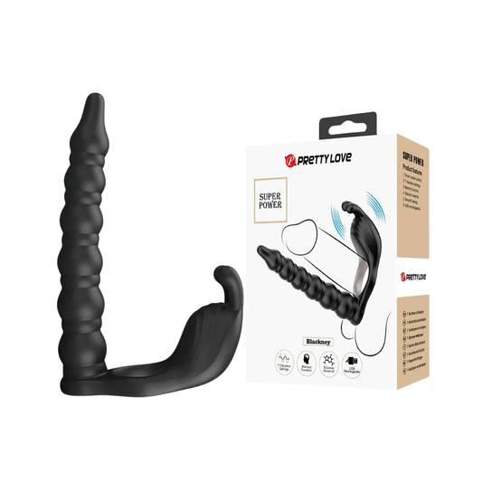 Anillo Vibrador Doble Penetración BLACKNEY