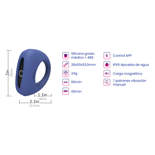 Anillo Vibrador a Distancia Magic Dante Magicmotion