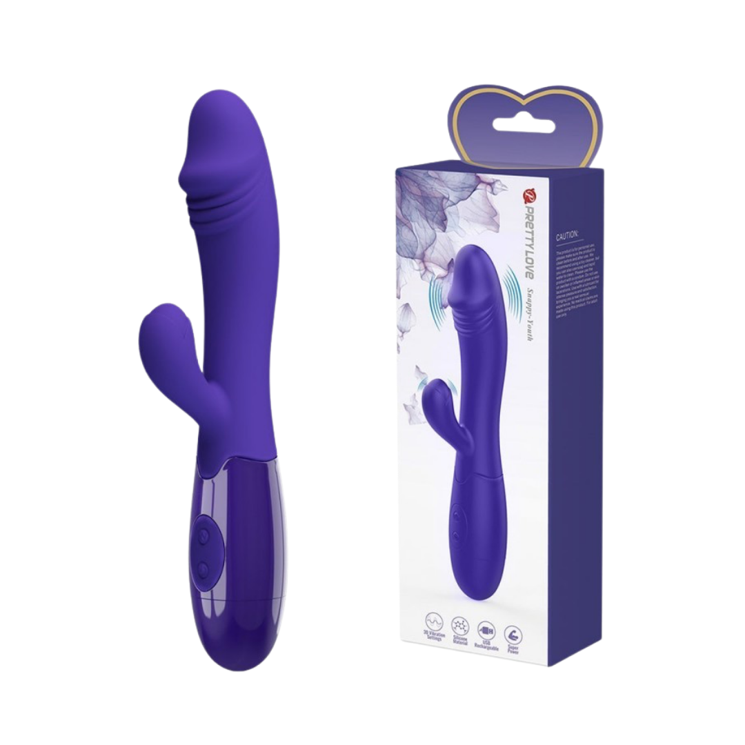 Snappy Vibrador Dual Recargable Morado