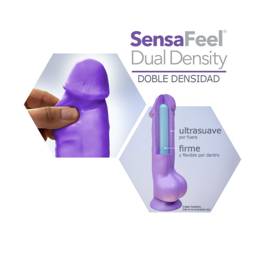 Dildo Doble Densidad 19 CM Rosado Curvo