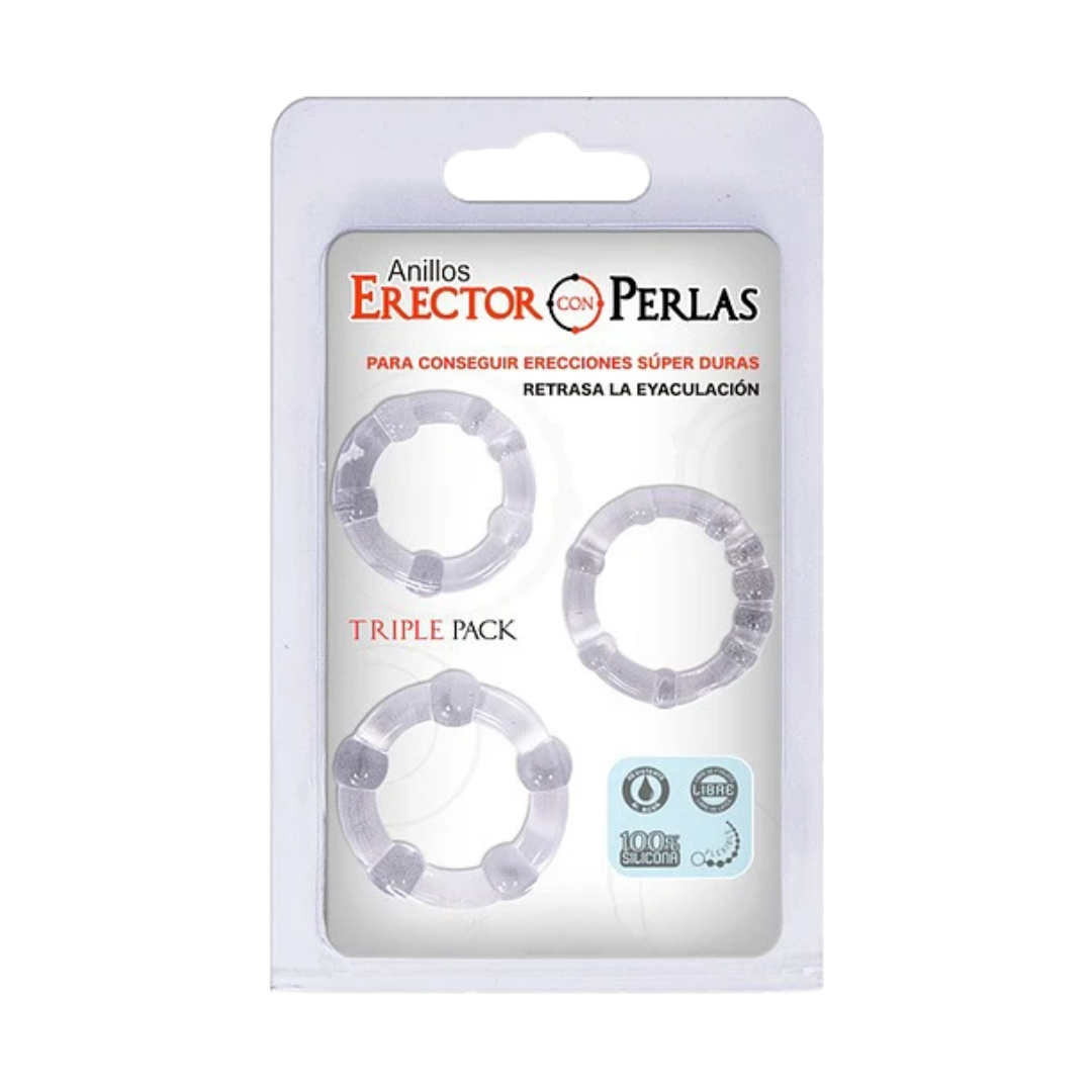 Pack 3 Anillos Para Pene Transparente