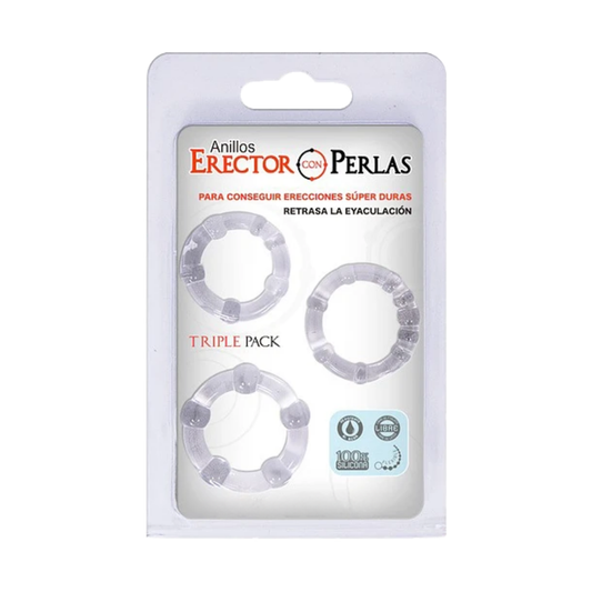 Pack 3 Anillos Para Pene Transparente