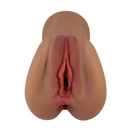 Masturbador Realistico Vagina y Ano - Chocolate