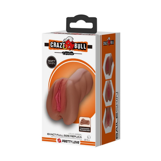 Masturbador Realistico Vagina y Ano - Chocolate