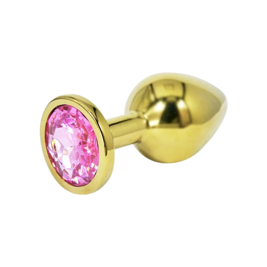 Plug Anal Metalizado Joya Rosado (talla M)